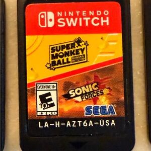Nintendo Switch Game Card - Super Monkey Ball Banana Blitz & Sonic Forces